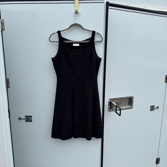Kate Spade Black Sleeveless Knit Fit & Flare Dress | Size M - Picture 1 of 3